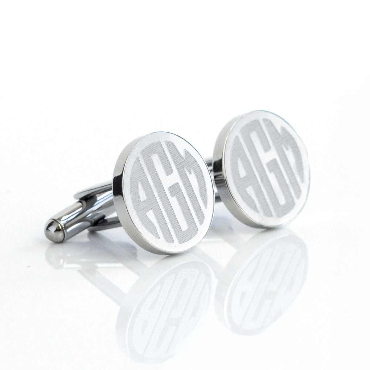 Engraved Round Name Cufflinks